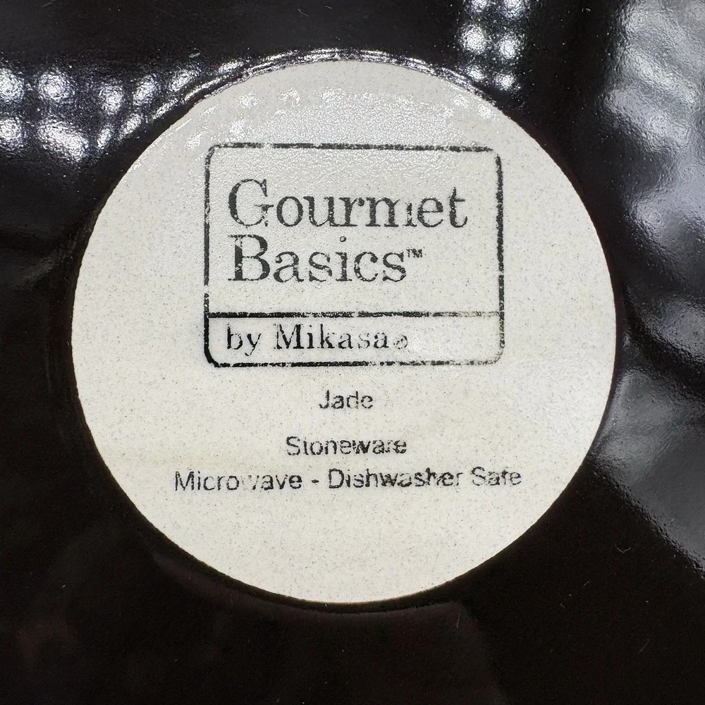 Mikasa Gourmet‎ Basics Salad Plates Jade Stoneware  8 5/8